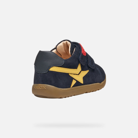 Velcro shoes MACCHIA BABY BOY Navy/Ochre Yellow - image number 4 | GEOX