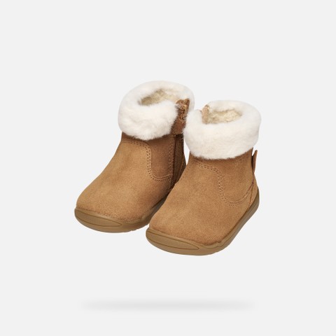 Stiefeletten mit Fell MACCHIA BABY MÄDCHEN Cognac - image number 7 | GEOX