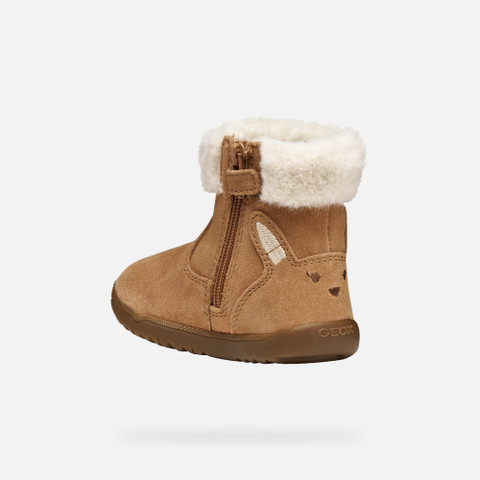 Stivaletti con pelo MACCHIA NEONATA Cognac - image number 3 | GEOX