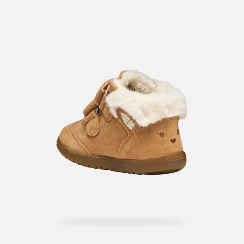 Sneakers with straps MACCHIA BABY GIRL Whisky - image number 3 | GEOX
