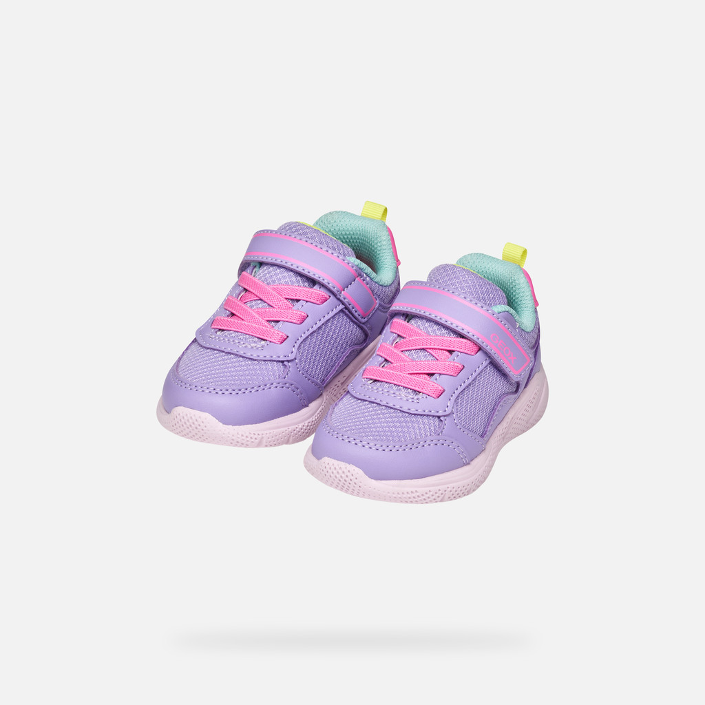 Low top sneakers SPRINTYE TODDLER Dark lilac/Fluo fuchsia - image number 7 | GEOX