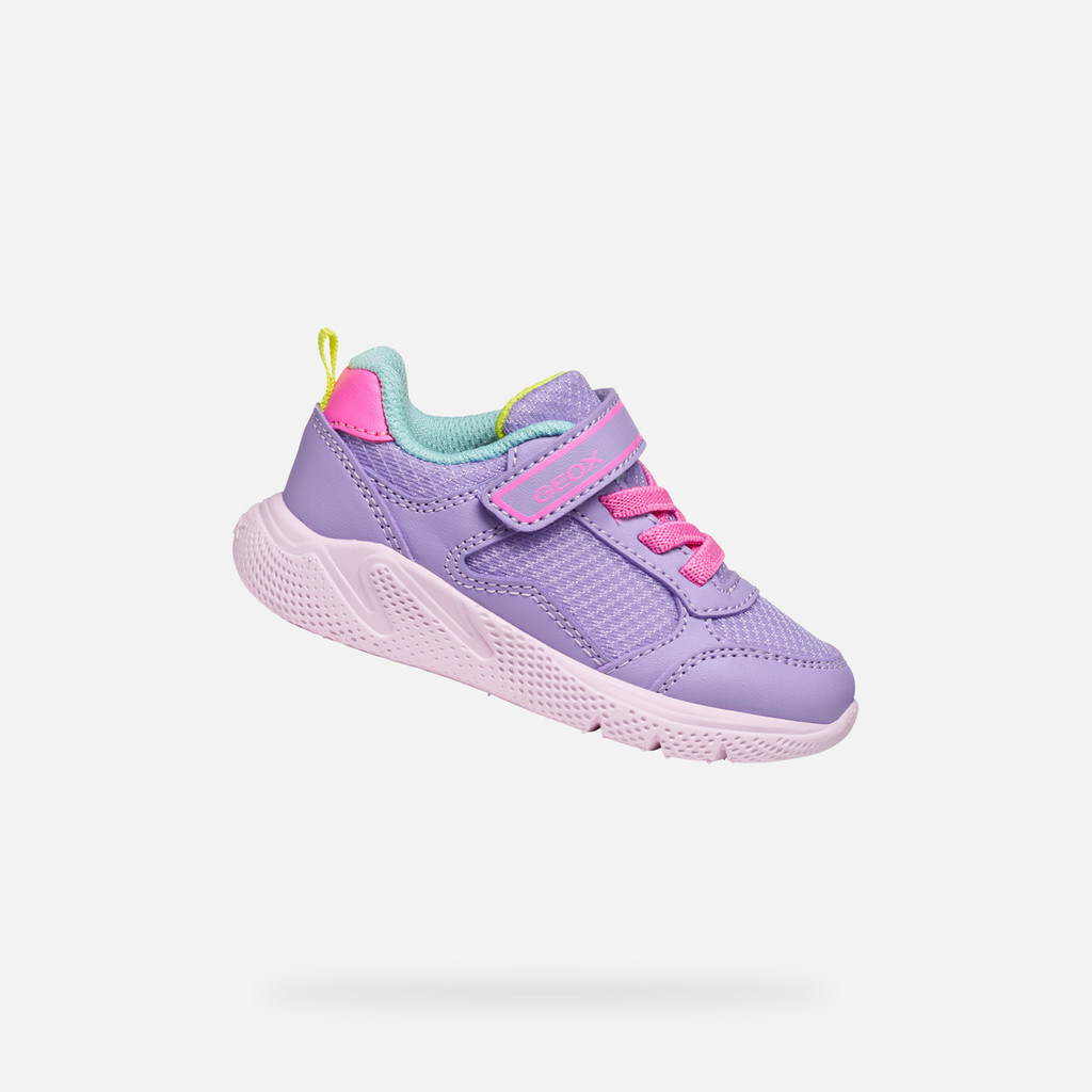 Low top sneakers SPRINTYE TODDLER Dark lilac/Fluo fuchsia - image number 0 | GEOX