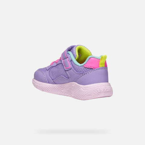 Low top sneakers SPRINTYE TODDLER Dark lilac/Fluo fuchsia - image number 3 | GEOX