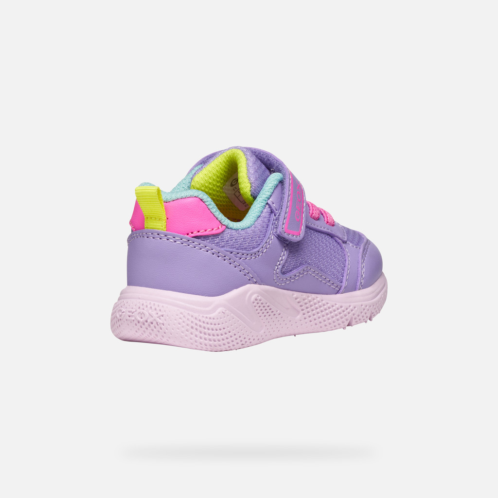 Low top sneakers SPRINTYE TODDLER Dark lilac/Fluo fuchsia - image number 4 | GEOX