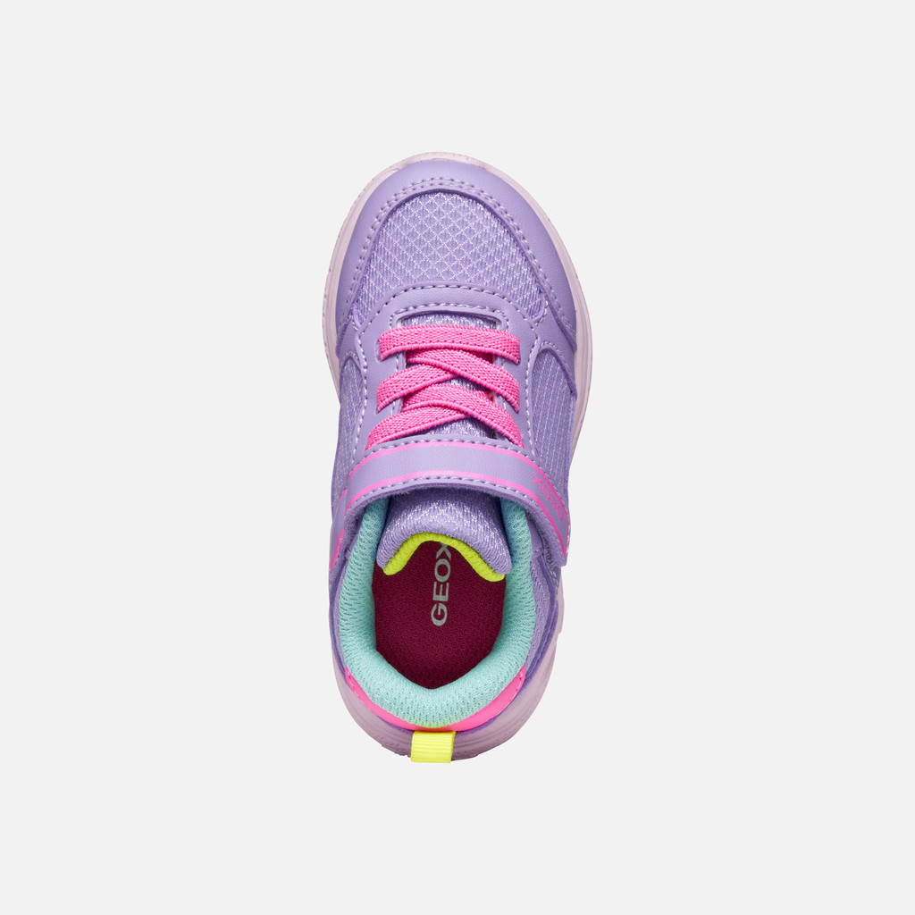Low top sneakers SPRINTYE TODDLER Dark lilac/Fluo fuchsia - image number 5 | GEOX