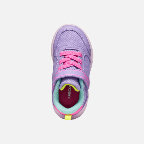 Low top sneakers SPRINTYE TODDLER Dark lilac/Fluo fuchsia - image number 5 | GEOX