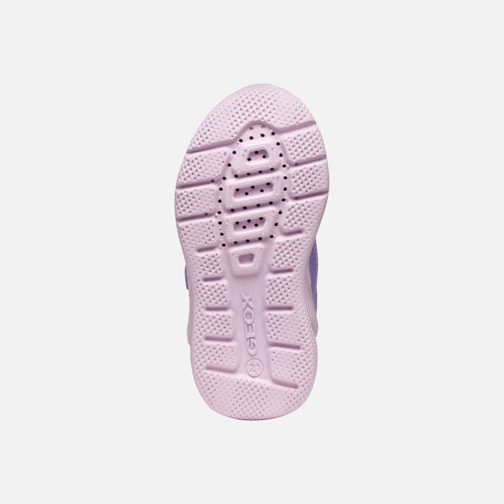 Low top sneakers SPRINTYE TODDLER Dark lilac/Fluo fuchsia - image number 6 | GEOX