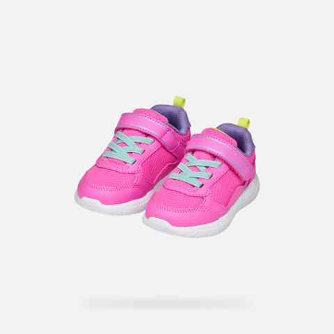 Low top sneakers SPRINTYE TODDLER GIRL Fluo fuchsia/Dark lilac - image number 7 | GEOX