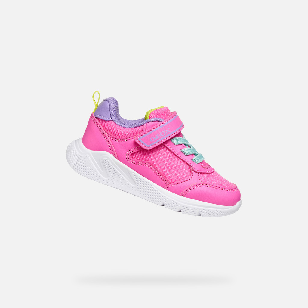 Low top sneakers SPRINTYE TODDLER GIRL Fluo fuchsia/Dark lilac - image number 0 | GEOX