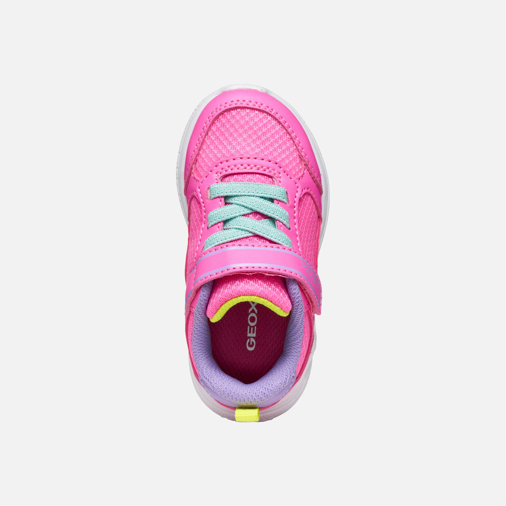 Low top sneakers SPRINTYE TODDLER GIRL Fluo fuchsia/Dark lilac - image number 5 | GEOX