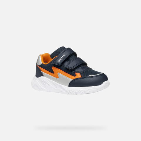 Low top sneakers SPRINTYE TODDLER Navy/Orange - image number 2 | GEOX