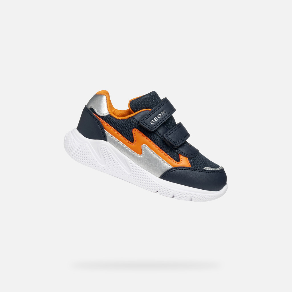 Low top sneakers SPRINTYE TODDLER Navy/Orange - image number 0 | GEOX