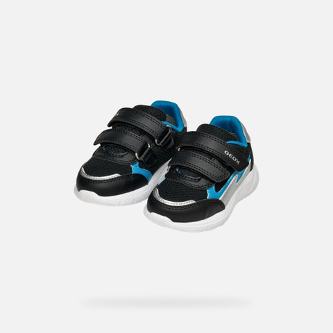 Low top sneakers SPRINTYE TODDLER Black/Sky - image number 7 | GEOX