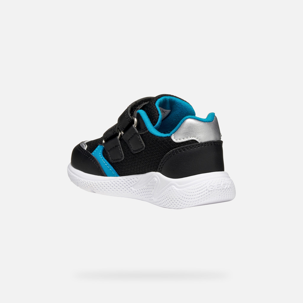 Low top sneakers SPRINTYE TODDLER Black/Sky - image number 3 | GEOX