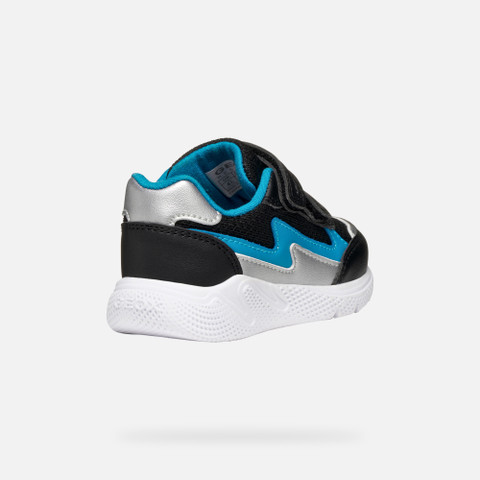 Low top sneakers SPRINTYE TODDLER Black/Sky - image number 4 | GEOX