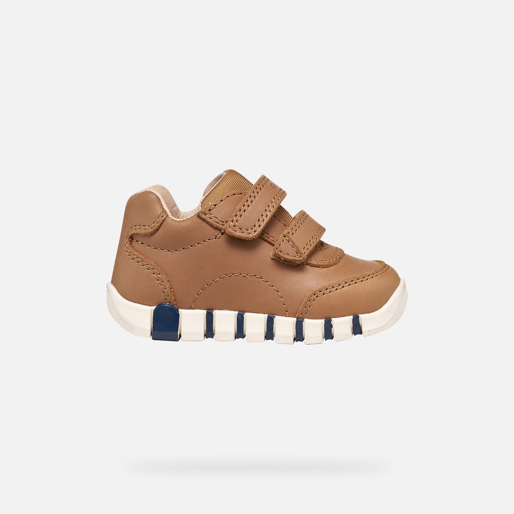 Toddler velcro shoes IUPIDOO BABY BOY Whisky - image number 1 | GEOX