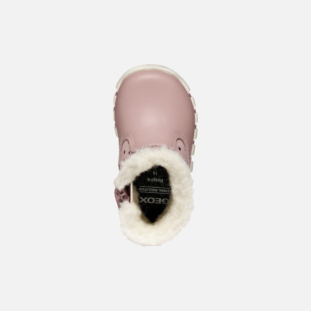 Bottines premiers pas IUPIDOO B&Eacute;B&Eacute; FILLE Vieux rose/Platine - image number 5 | GEOX