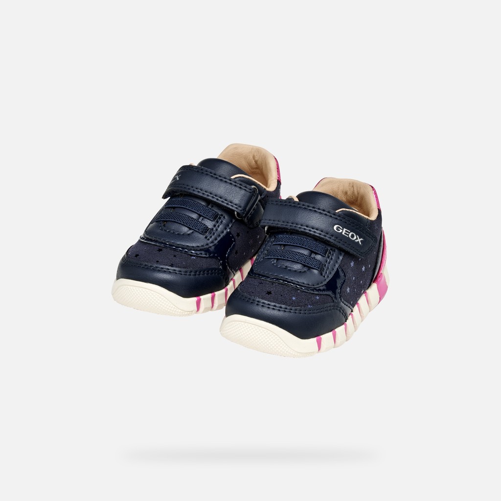 Glitter shoes IUPIDOO BABY GIRL Navy/Fuchsia - image number 7 | GEOX