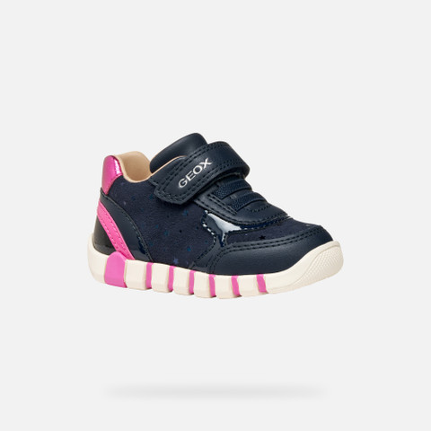 Glitter shoes IUPIDOO BABY GIRL Navy/Fuchsia - image number 2 | GEOX