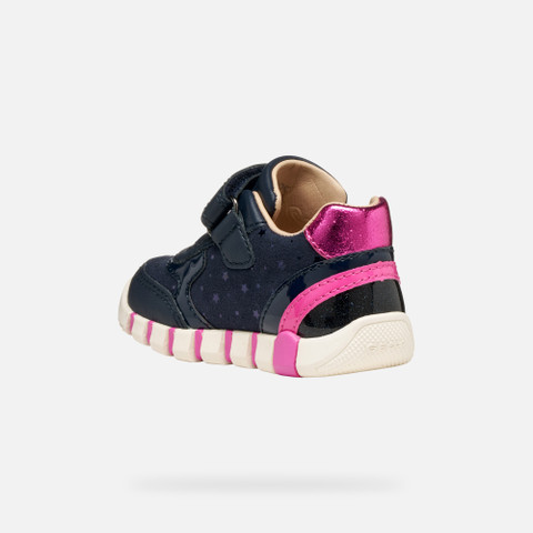 Glitter shoes IUPIDOO BABY GIRL Navy/Fuchsia - image number 3 | GEOX