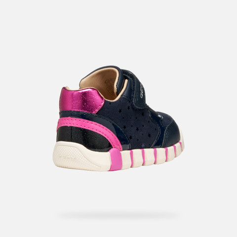 Glitter shoes IUPIDOO BABY GIRL Navy/Fuchsia - image number 4 | GEOX