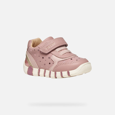 Low top sneakers IUPIDOO BABY GIRL Antique rose/Platinum - image number 2 | GEOX