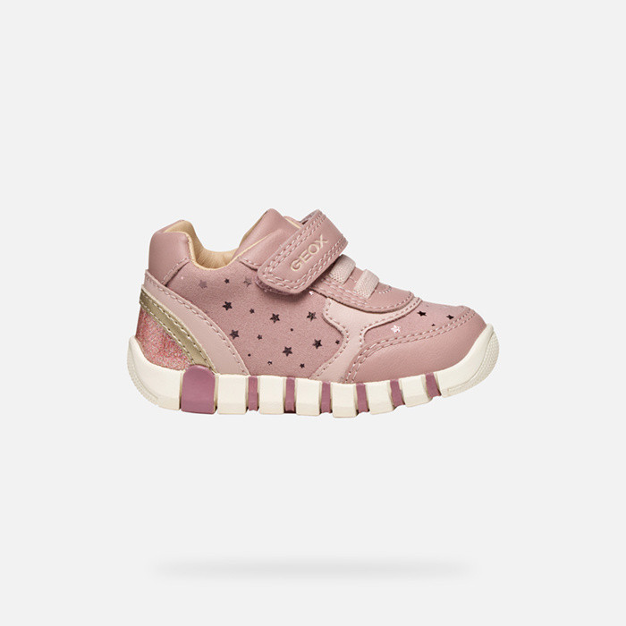 Low top sneakers IUPIDOO BABY GIRL Antique rose/Platinum | GEOX