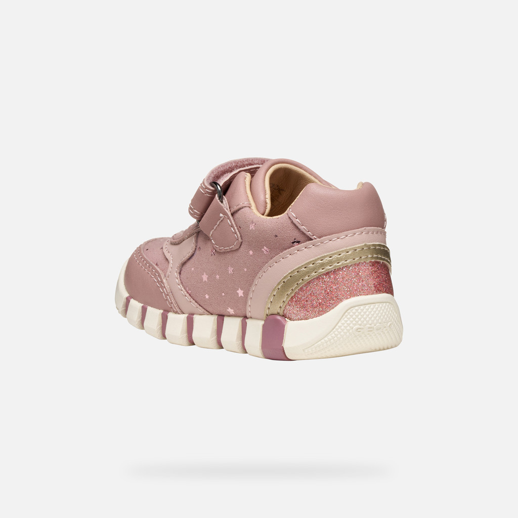 Low top sneakers IUPIDOO BABY GIRL Antique rose/Platinum - image number 3 | GEOX
