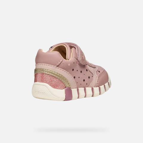 Low top sneakers IUPIDOO BABY GIRL Antique rose/Platinum - image number 4 | GEOX