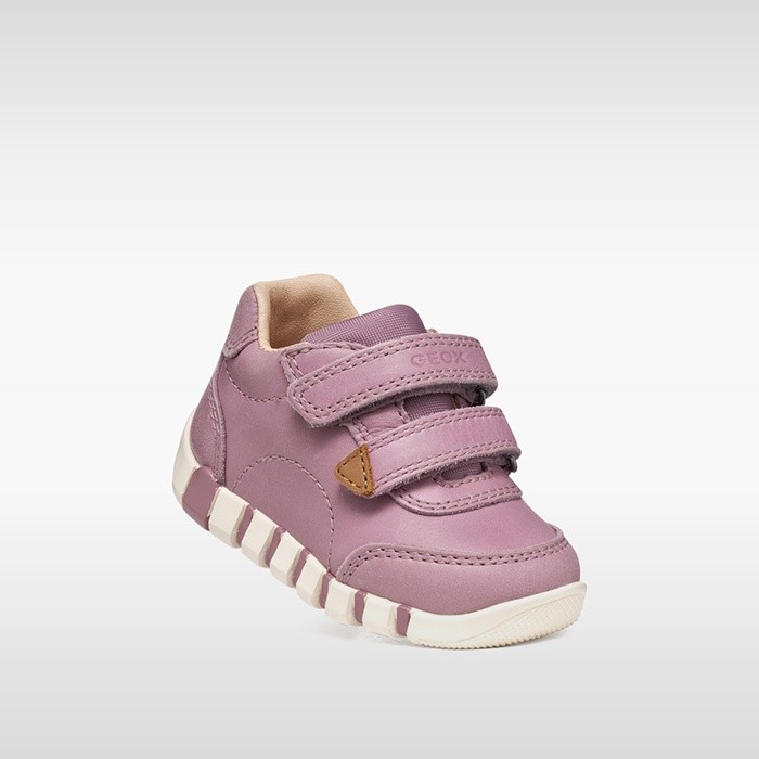 Toddler velcro shoes IUPIDOO BABY GIRL Light Prune | GEOX