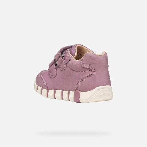 Toddler velcro shoes IUPIDOO BABY GIRL Light Prune - image number 3 | GEOX