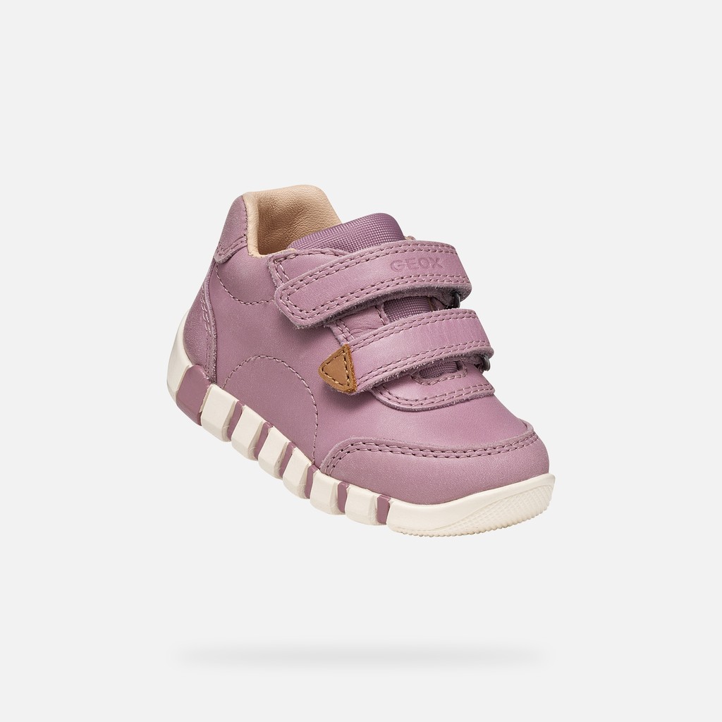 Toddler velcro shoes IUPIDOO BABY GIRL Light Prune - image number 4 | GEOX