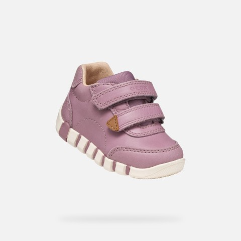 Toddler velcro shoes IUPIDOO BABY GIRL Light Prune - image number 4 | GEOX