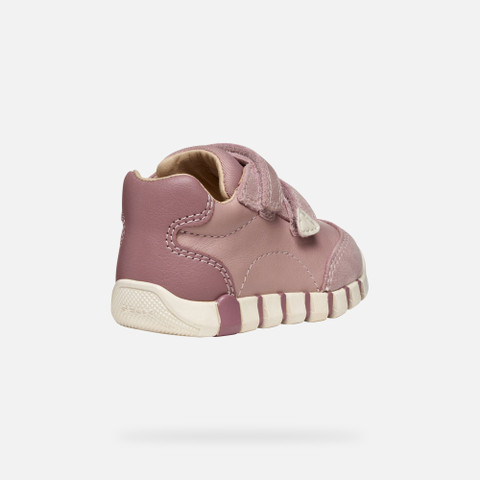 Sneakers with straps IUPIDOO BABY Antique Rose - image number 4 | GEOX