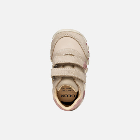Sneakers with straps IUPIDOO BABY Papyrus/Light rose - image number 5 | GEOX