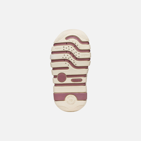 Sneakers with straps IUPIDOO BABY Papyrus/Light rose - image number 6 | GEOX