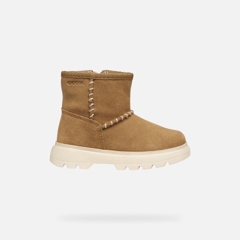 Bottines en daim KIDDARTAH PETITE FILLE Cognac - image number 1 | GEOX