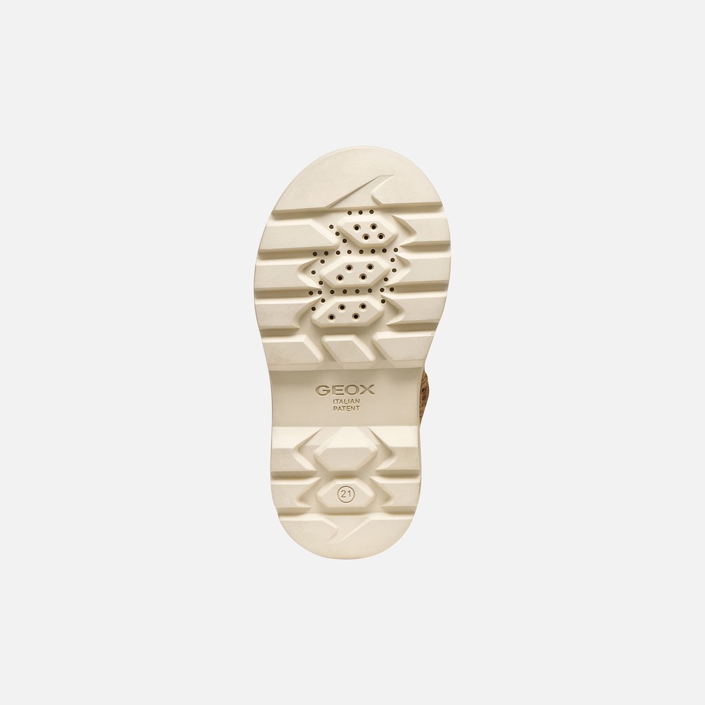 Bottines en daim KIDDARTAH PETITE FILLE Cognac - image number 6 | GEOX