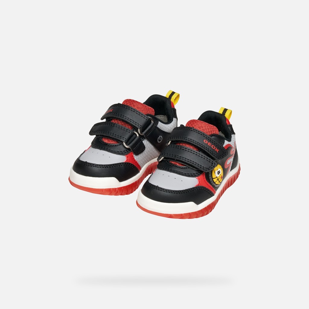 Shoes with lights LIGHTYLOO TODDLER Black/Red - image number 8 | GEOX