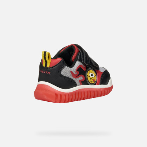 Sneakers with straps LIGHTYLOO TODDLER Black/Red - image number 4 | GEOX