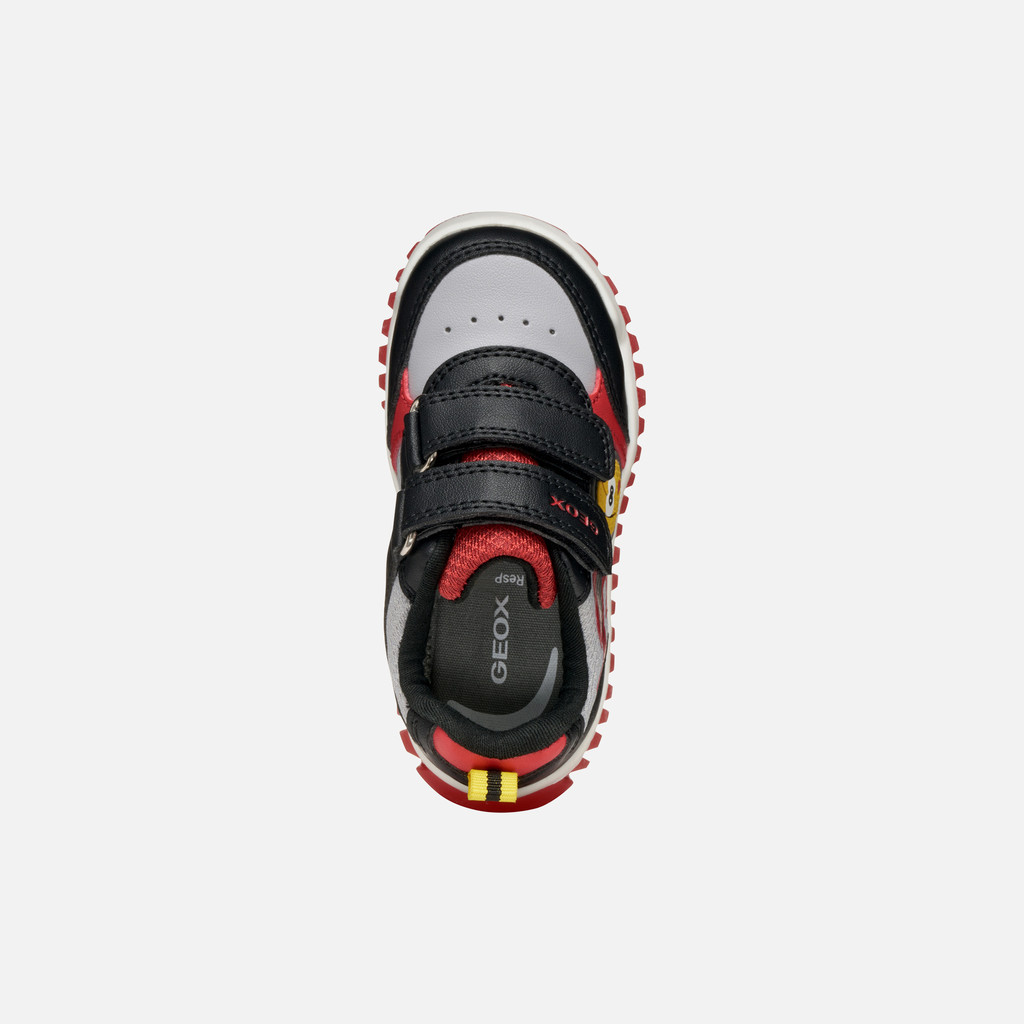 Sneakers with straps LIGHTYLOO TODDLER Black/Red - image number 5 | GEOX