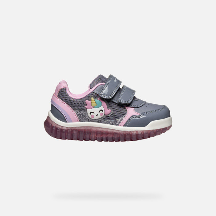 Shoes with lights LIGHTYLOO TODDLER GIRL Grey | GEOX