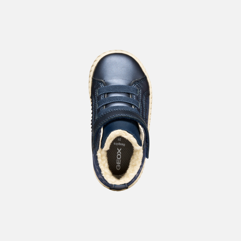Sneakers alte MIRROLESS BIMBA Blu navy - image number 5 | GEOX