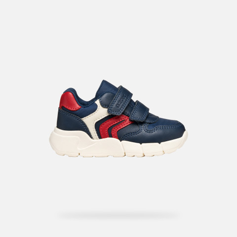 Sneakers with straps FLEXYPER MINI TODDLER BOY Navy/Red - image number 1 | GEOX