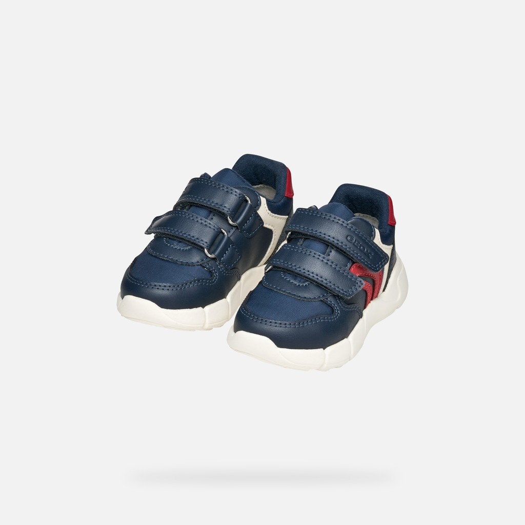 Sneakers with straps FLEXYPER MINI TODDLER BOY Navy/Red - image number 7 | GEOX