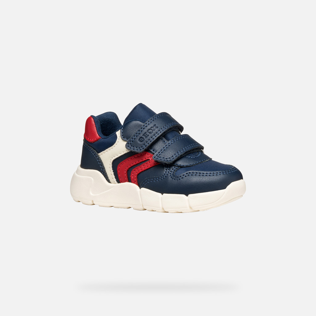 Sneakers with straps FLEXYPER MINI TODDLER BOY Navy/Red - image number 2 | GEOX
