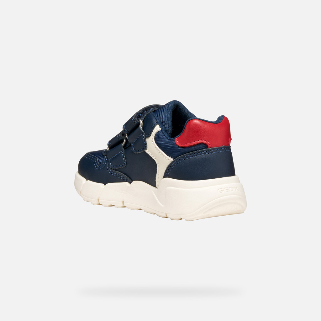 Sneakers with straps FLEXYPER MINI TODDLER BOY Navy/Red - image number 3 | GEOX