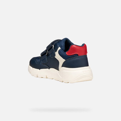 Sneakers with straps FLEXYPER MINI TODDLER BOY Navy/Red - image number 3 | GEOX