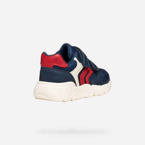 Sneakers with straps FLEXYPER MINI TODDLER BOY Navy/Red - image number 4 | GEOX