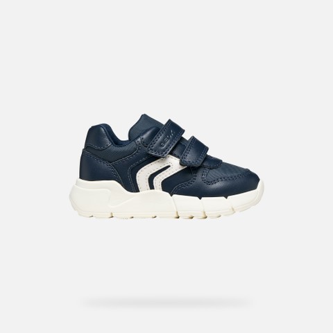 Lightweight cushioned sneakers FLEXYPER MINI TODDLER BOY Navy/White - image number 1 | GEOX